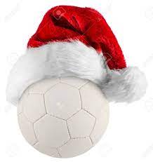 handball mit weihnachtsmütze
